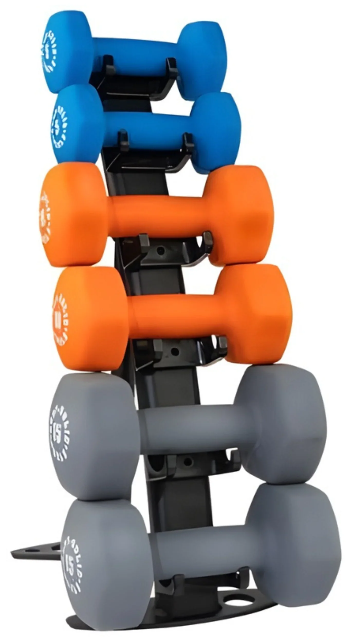 Body Solid GDR10B Vinyl Dumbbell Rack (New) - Image 2