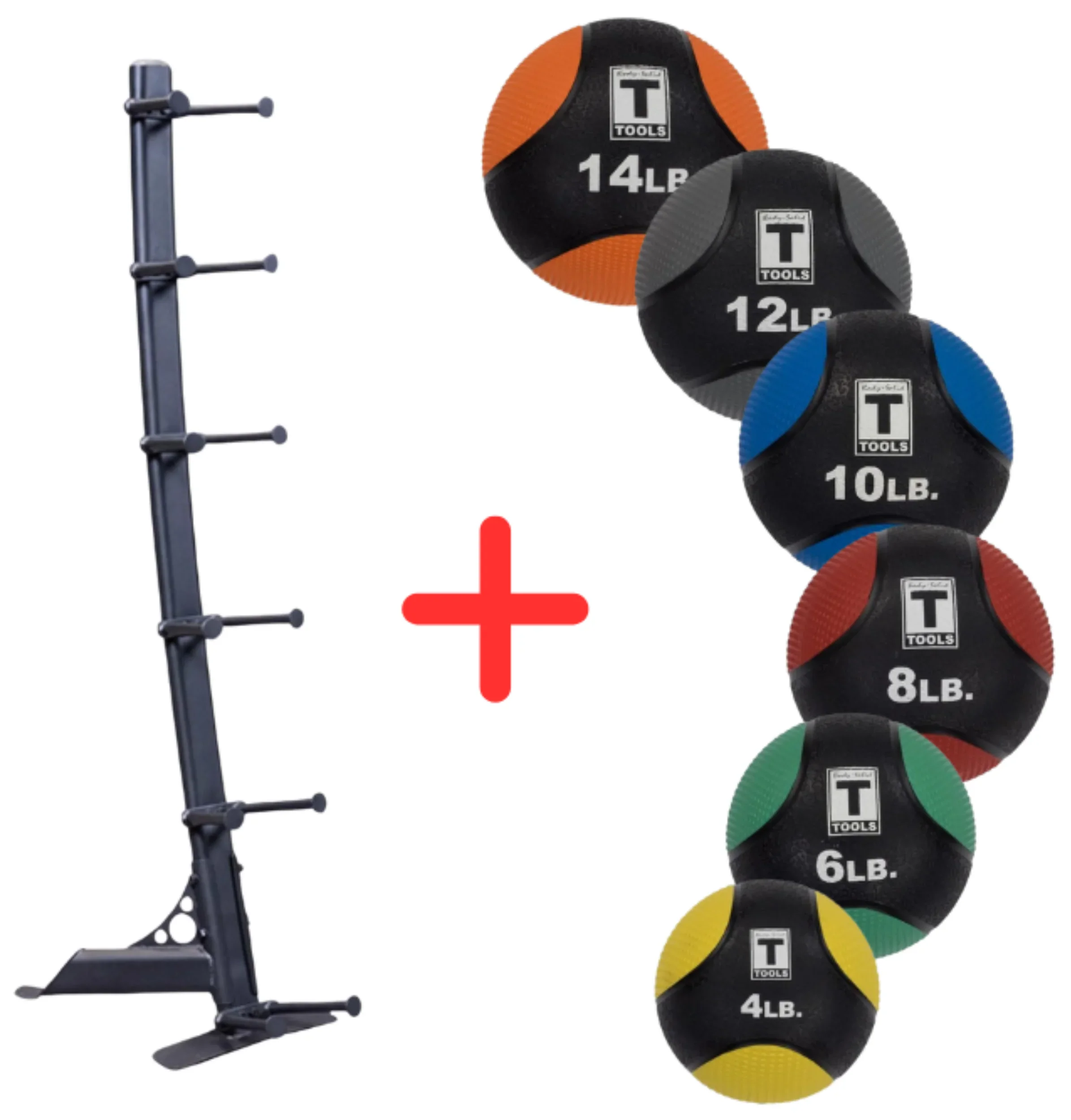 Body Solid GMR10B-PACK Medicine Ball Package w/Rack (New) - Image 2