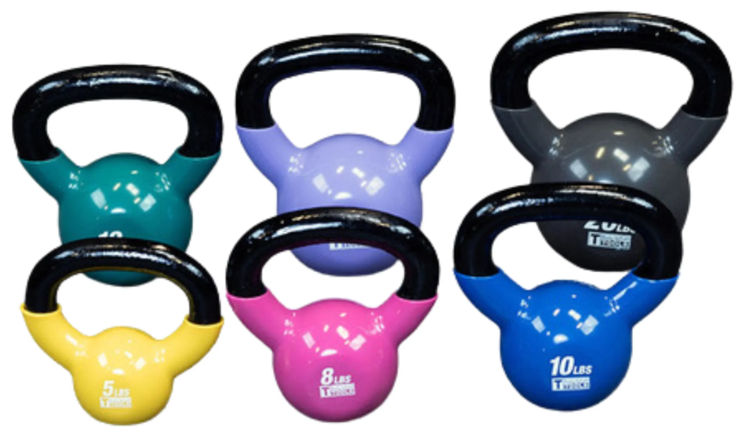 Body Solid KBVS70PACK Vinyl Coated Kettlebell Set 5-20 lb. with GDKR50 (New) - Image 4