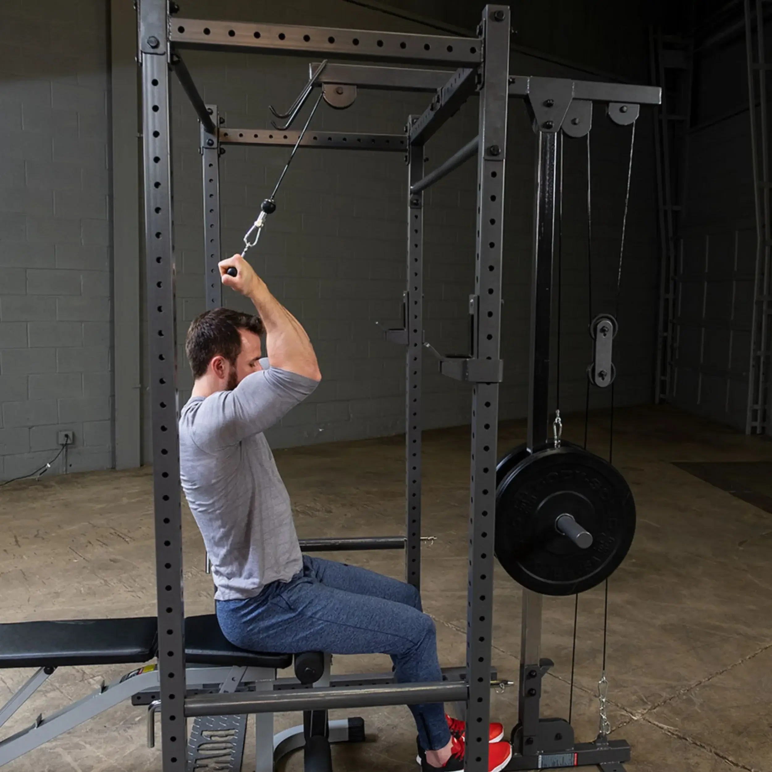Body-Solid PLA1000 Powerline Power Rack Lat Attachment (New) - Image 4