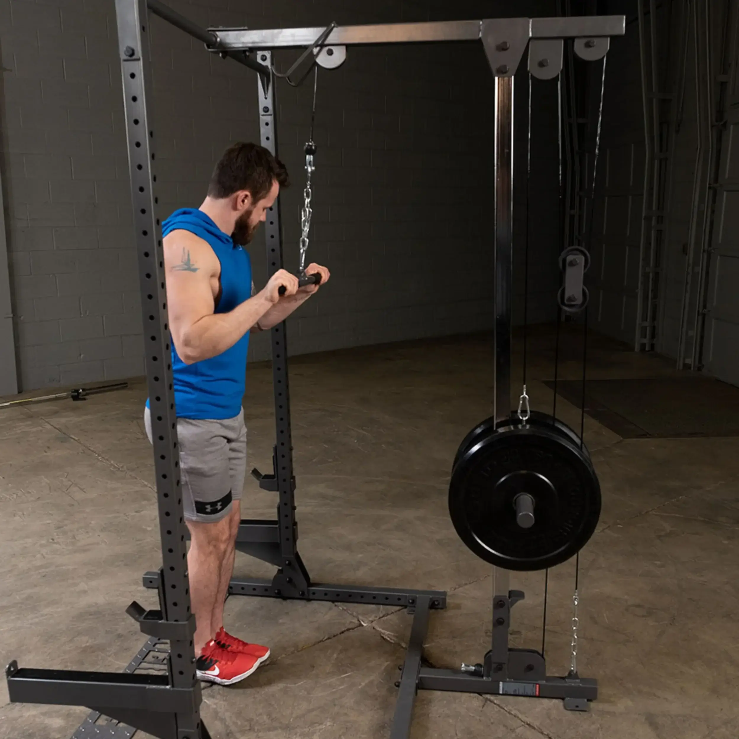 Body-Solid PLA500 Powerline Half Rack Lat Attachment (New) - Image 2