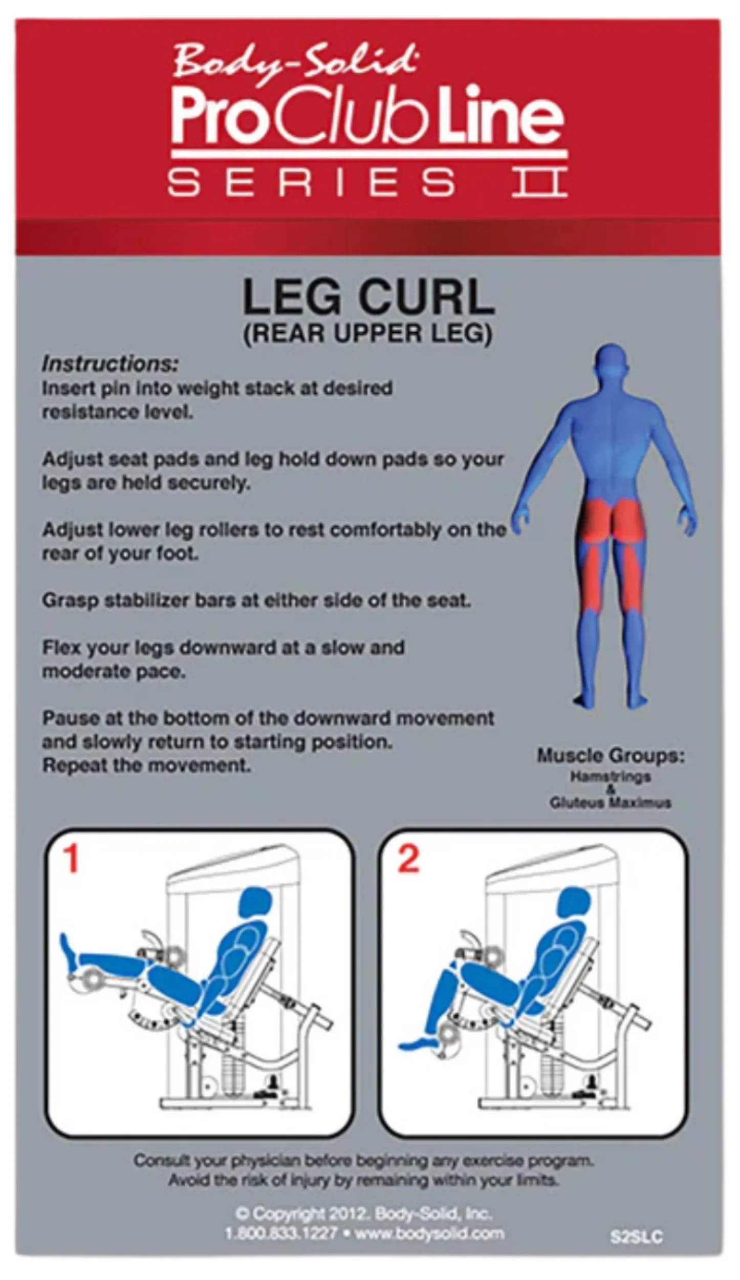 Body-Solid S2SLC-1 Series II Seated Leg Curl (New) - Image 5