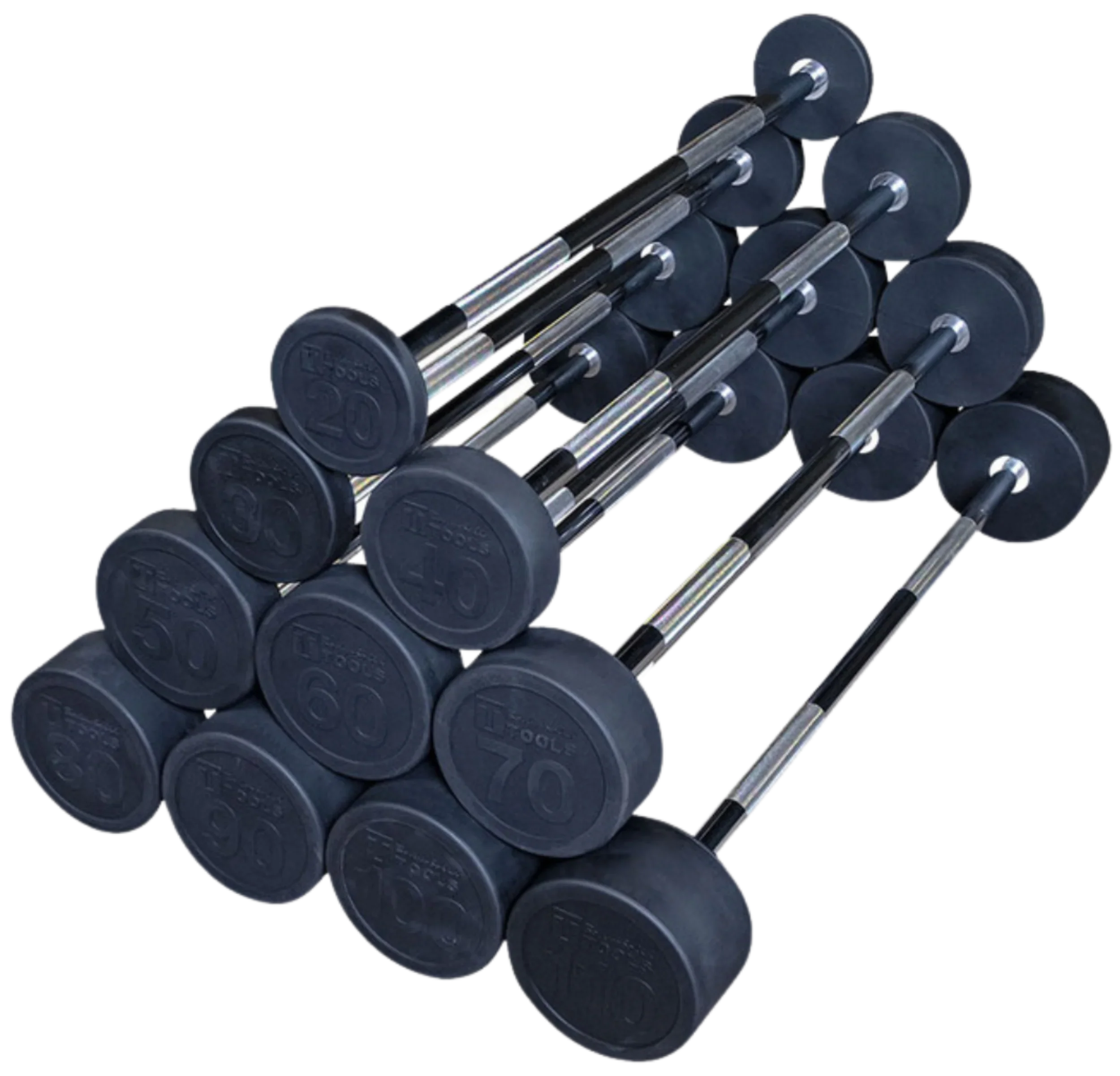 Body Solid SBB Fixed Weight Barbell Set, 10 Bars (New)