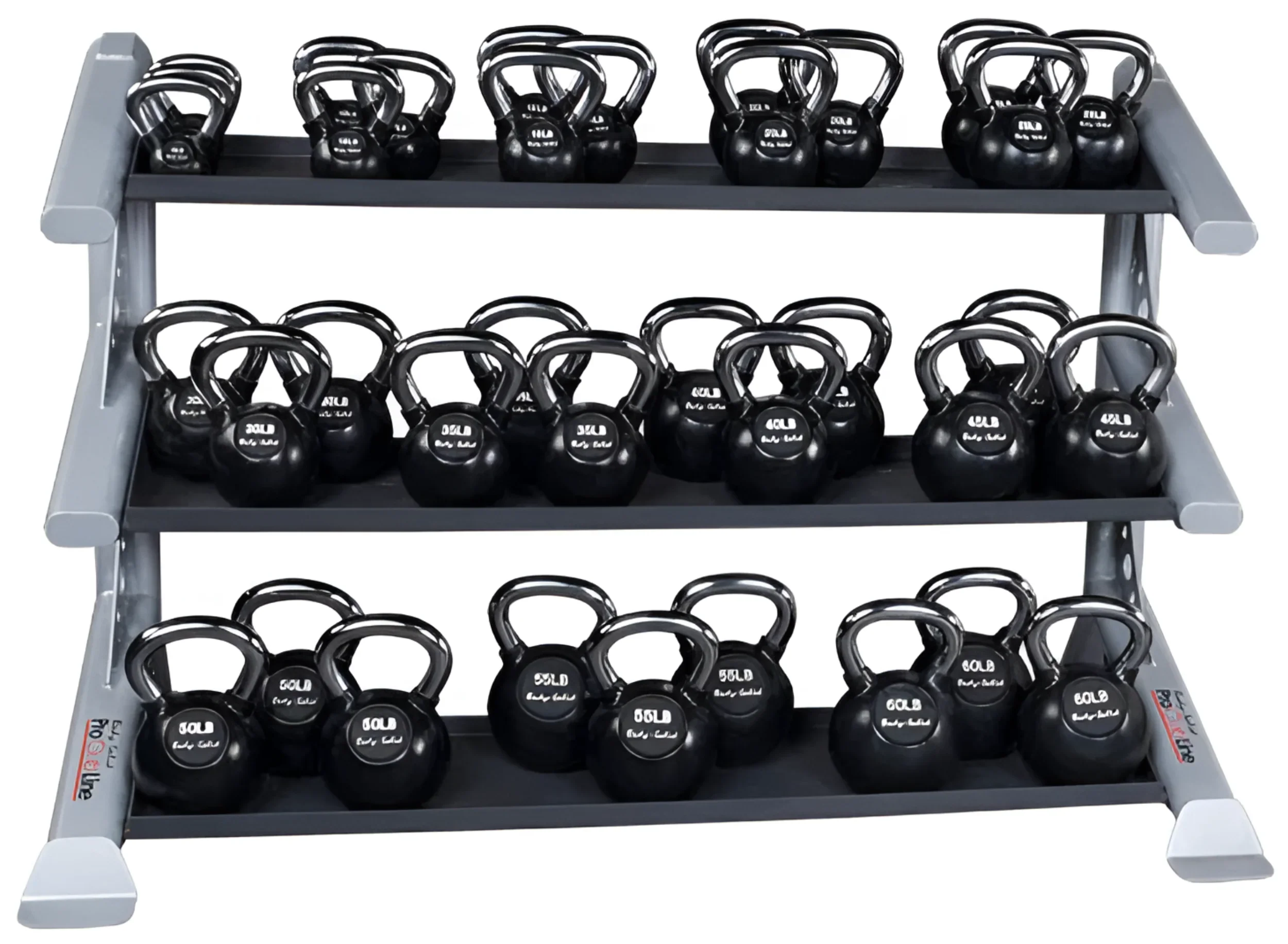 Body Solid SDKR1000KB 3 Tier PCL Kettlebell Rack (New) - Image 2