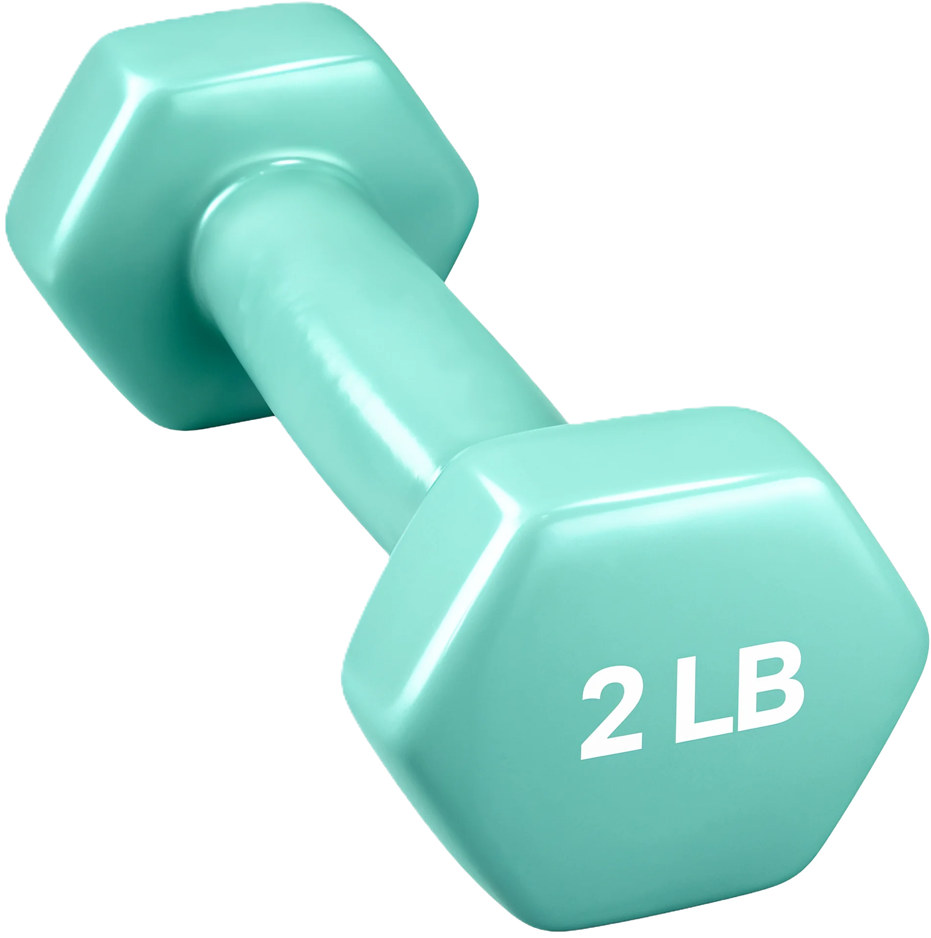 French Fitness Colorful Hex Vinyl Dumbbell Set of 1 to 15 lbs (New) - Image 5