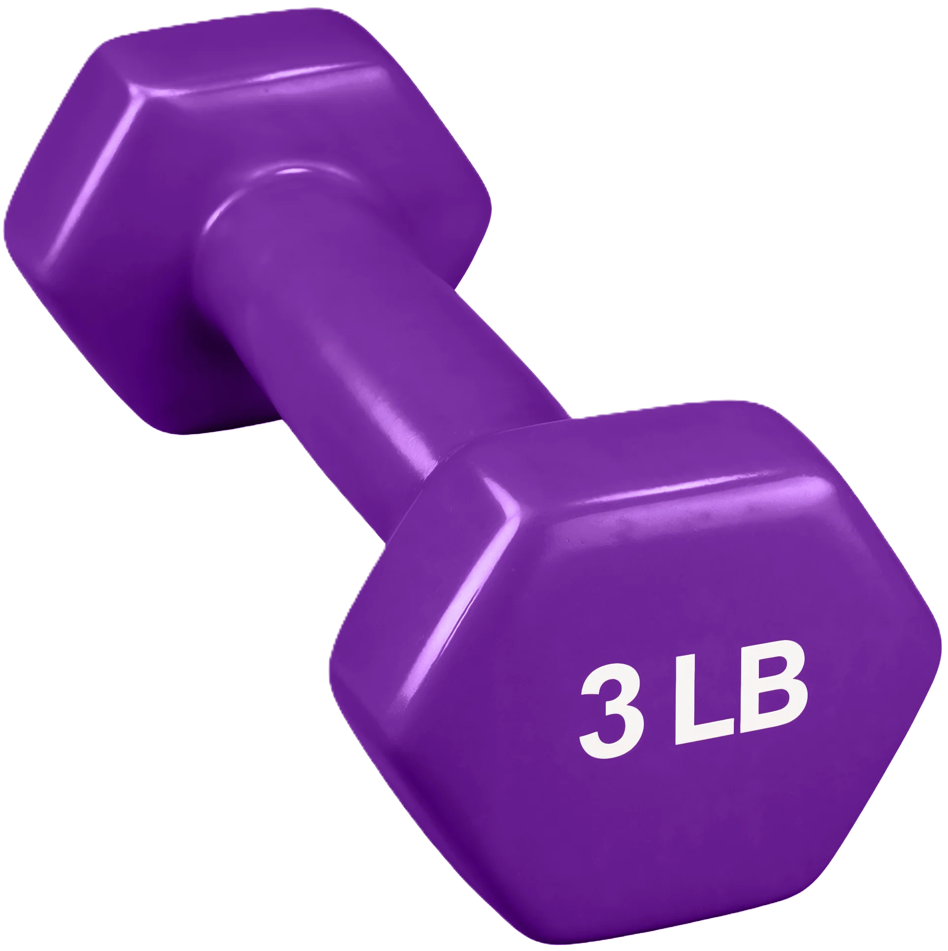 French Fitness Colorful Hex Vinyl Dumbbell Set of 1 to 15 lbs (New) - Image 6