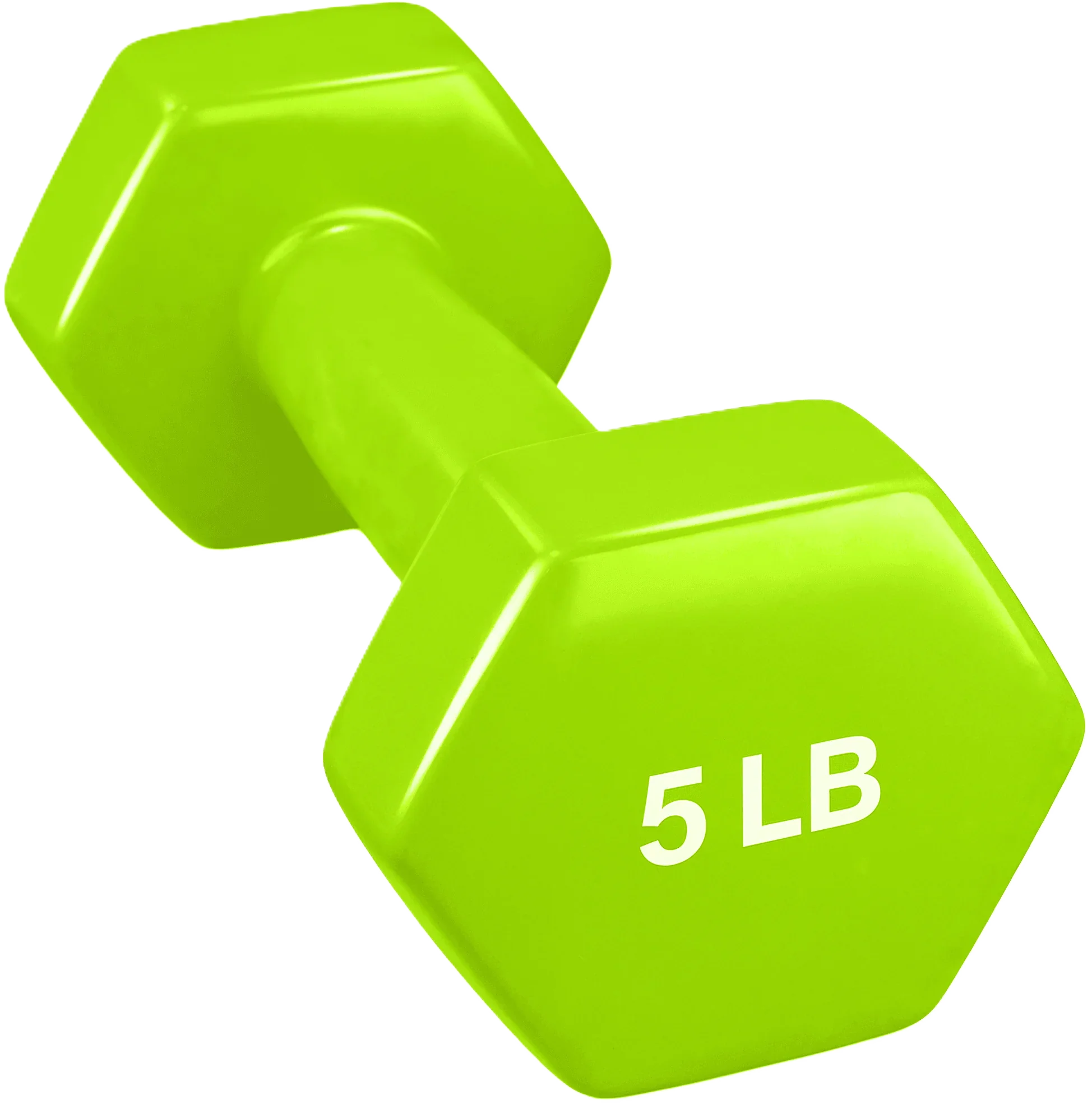 French Fitness Colorful Hex Vinyl Dumbbell Set of 1 to 15 lbs (New) - Image 8
