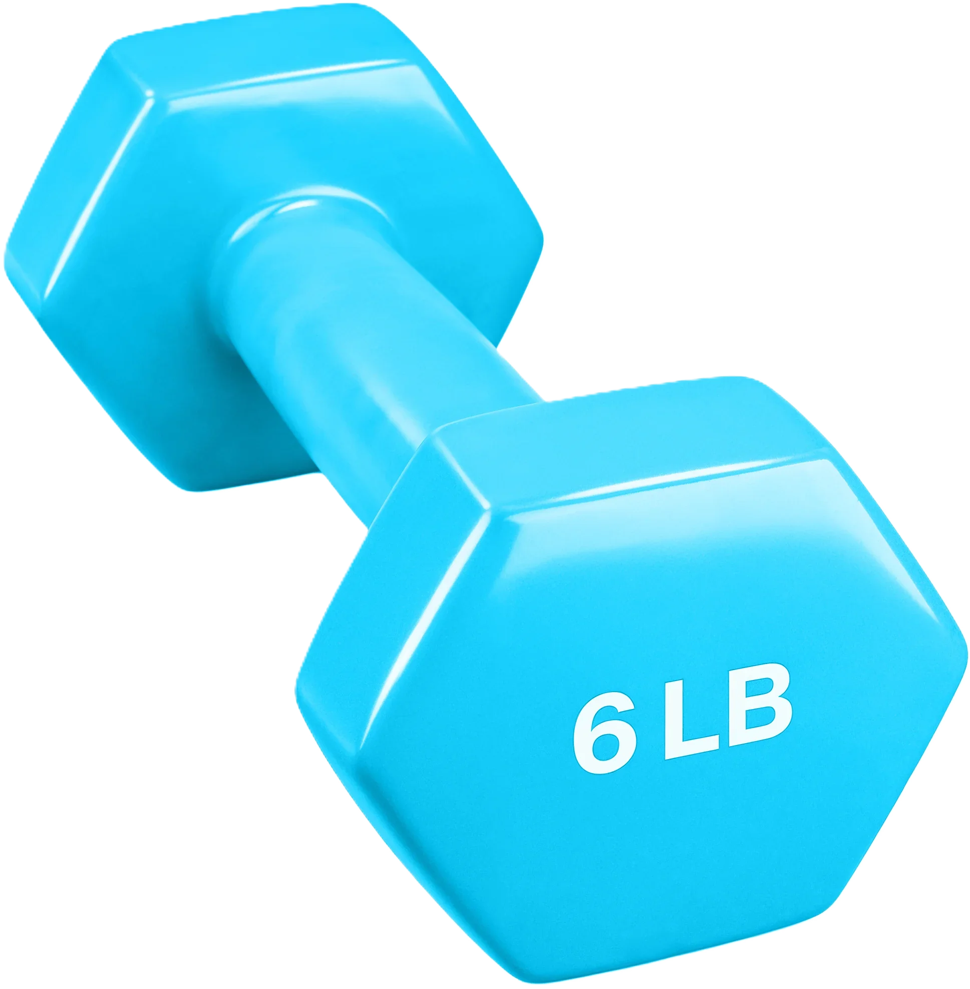 French Fitness Colorful Hex Vinyl Dumbbell Set of 1 to 15 lbs (New) - Image 9