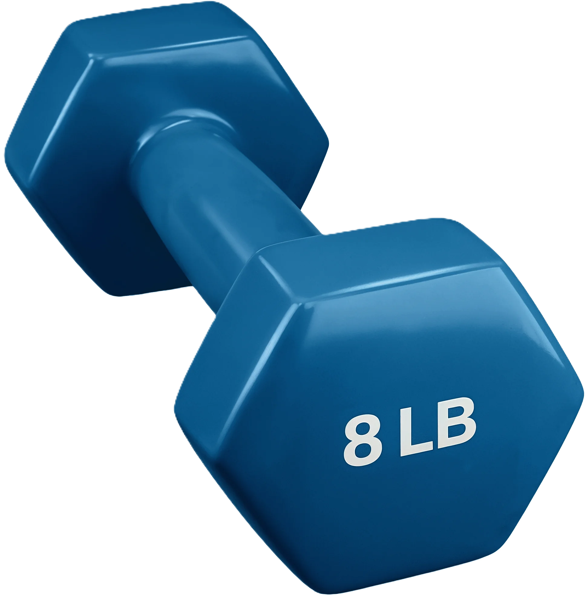 French Fitness Colorful Hex Vinyl Dumbbell Set of 1 to 15 lbs (New) - Image 11