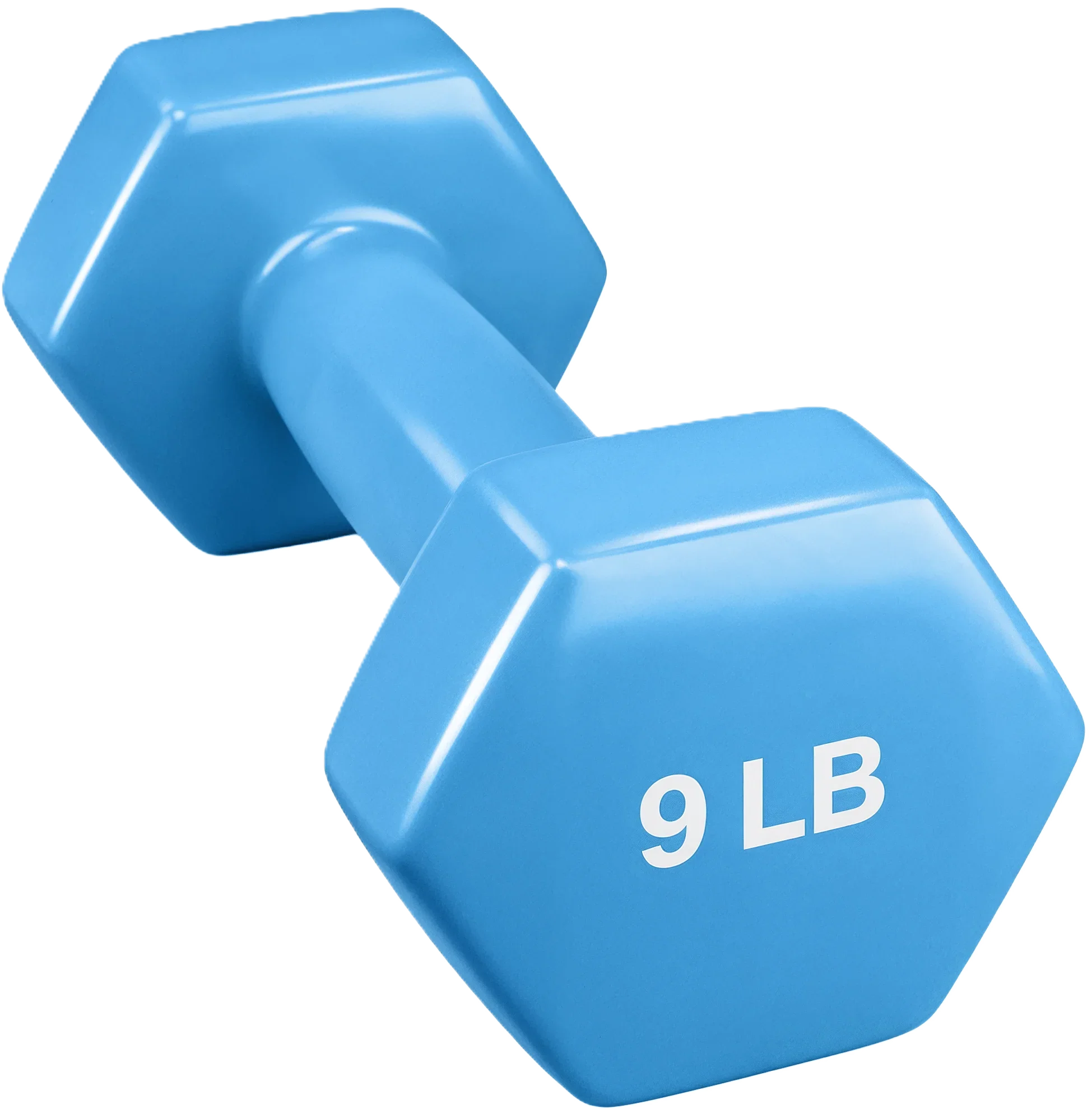 French Fitness Colorful Hex Vinyl Dumbbell Set of 1 to 15 lbs (New) - Image 12