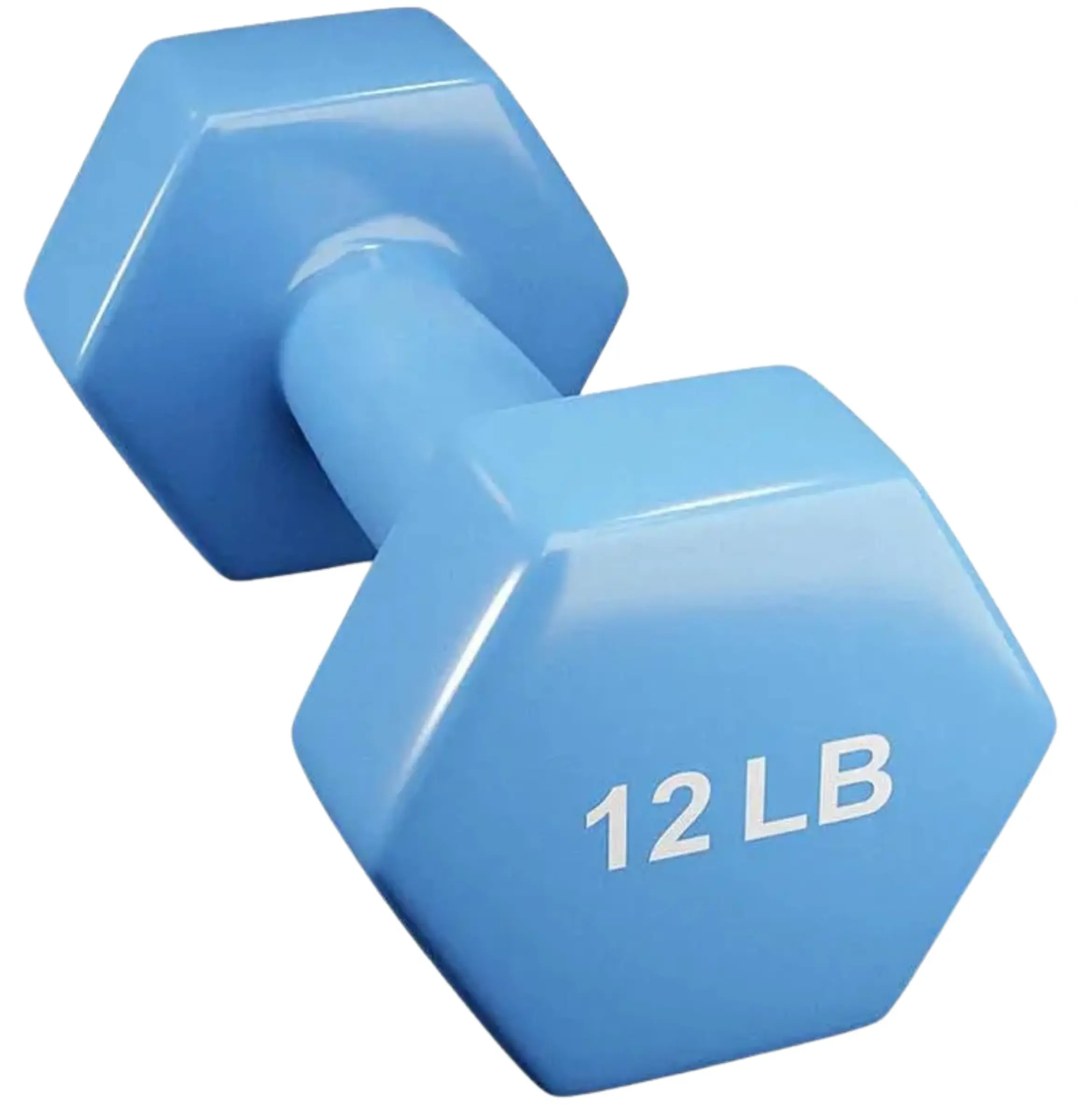 French Fitness Colorful Hex Vinyl Dumbbell Set of 1 to 15 lbs (New) - Image 14