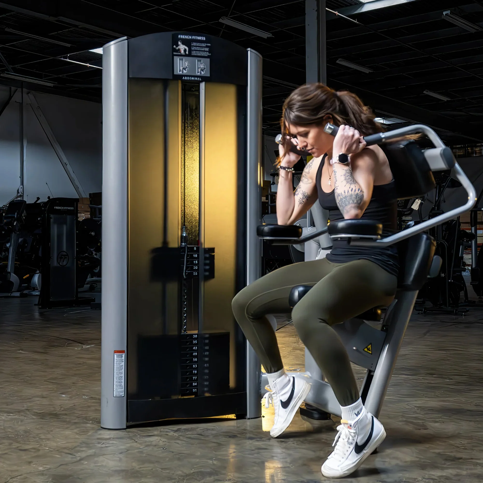 French Fitness FFS Silver Selectorized Abdominal Crunch (New) - Image 3