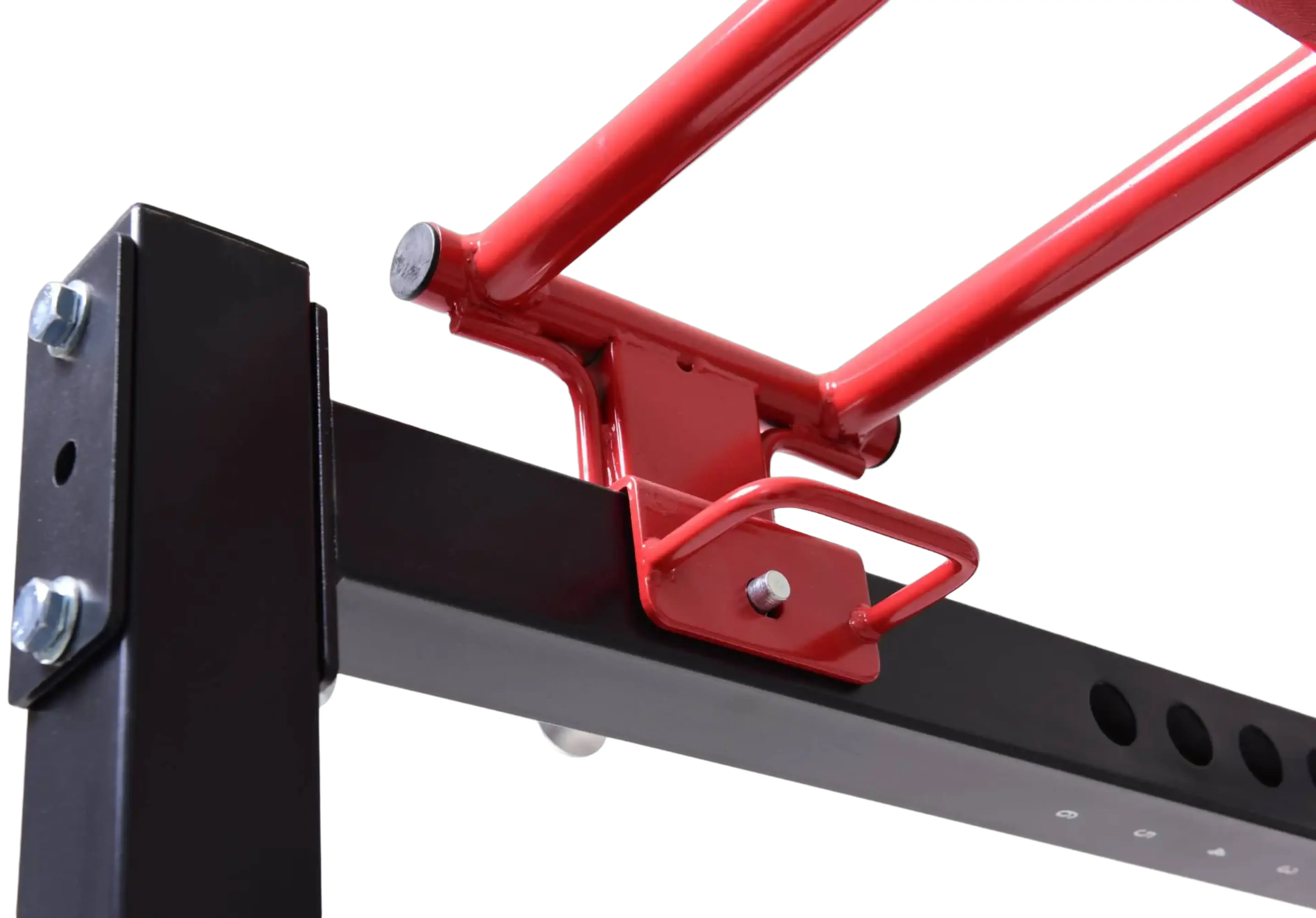 French Fitness Folding Cable Power Rack / Cage, Red/Black (New) - Image 13