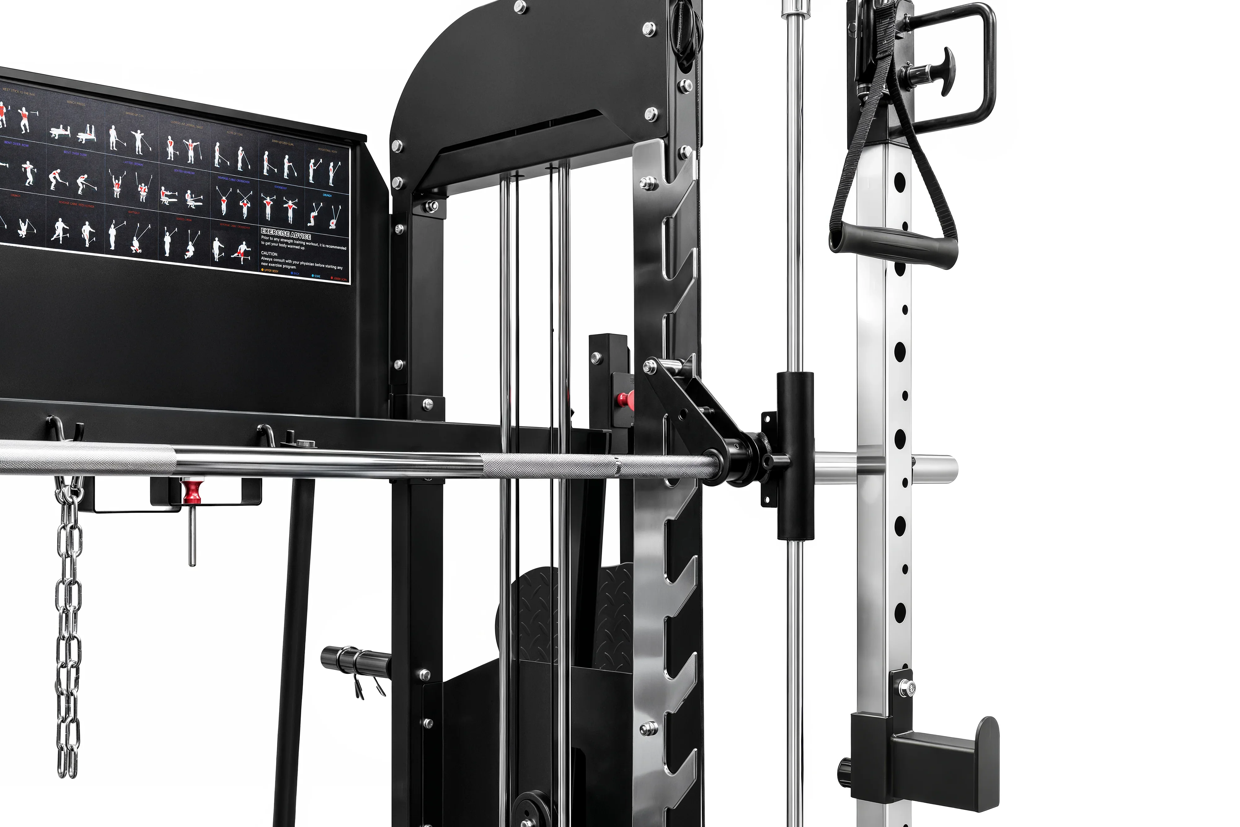 French Fitness FSR90 All-in-One Smith Machine, Functional Trainer & Squat Rack (New) - Image 14
