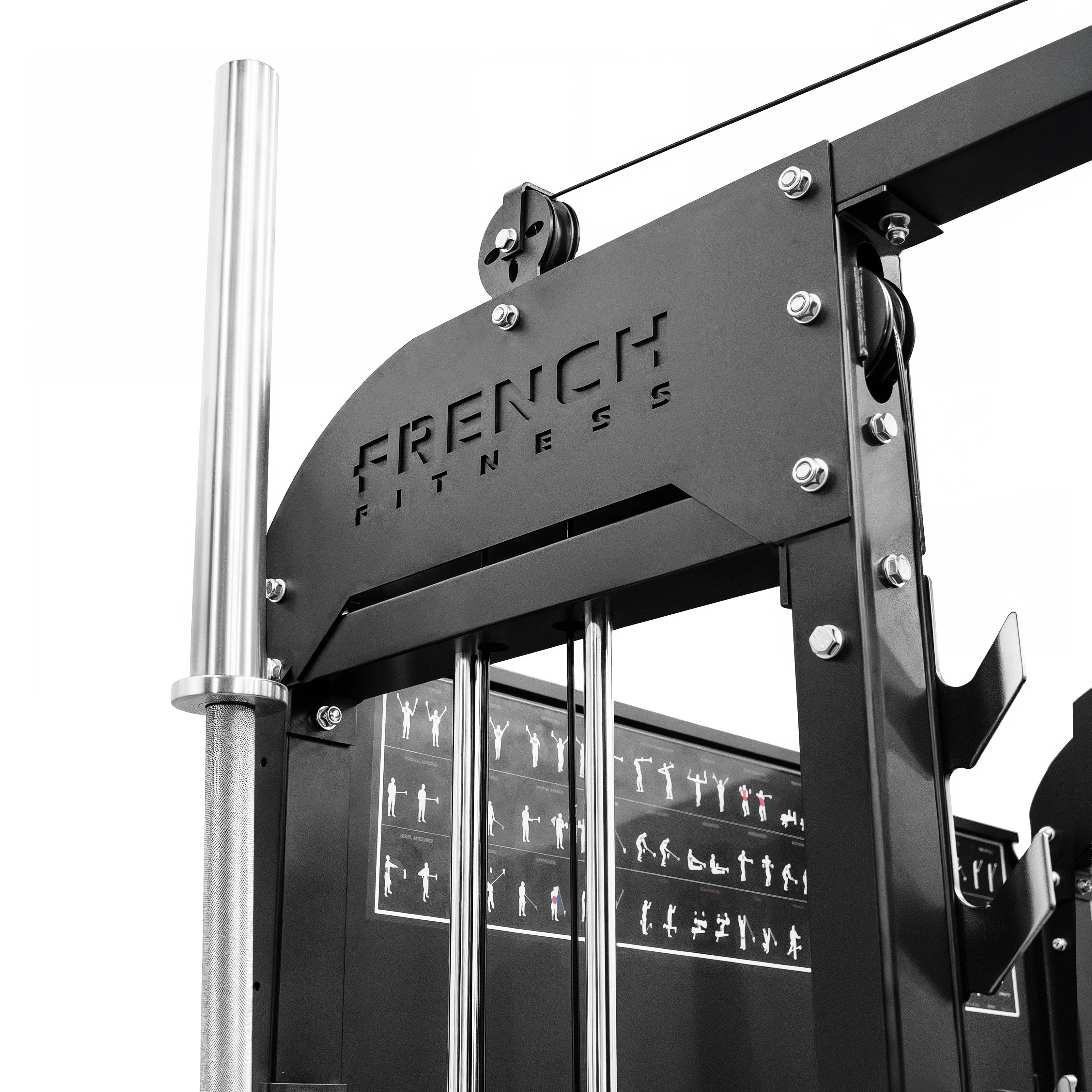 French Fitness FSR90 All-in-One Smith Machine, Functional Trainer & Squat Rack (New) - Image 15
