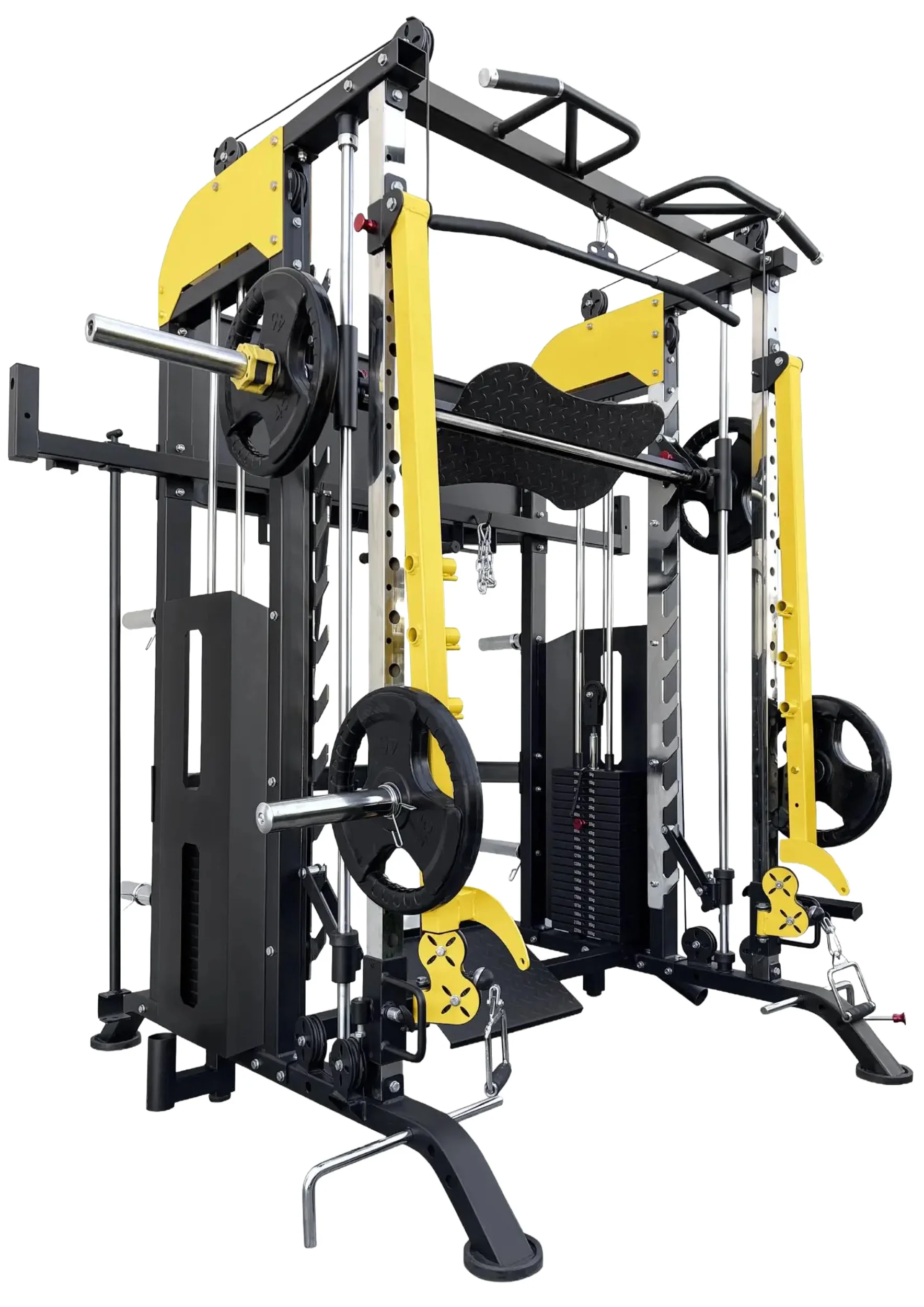 French Fitness FSR90 All-in-One Smith Machine, Functional Trainer & Squat Rack (New) - Image 6