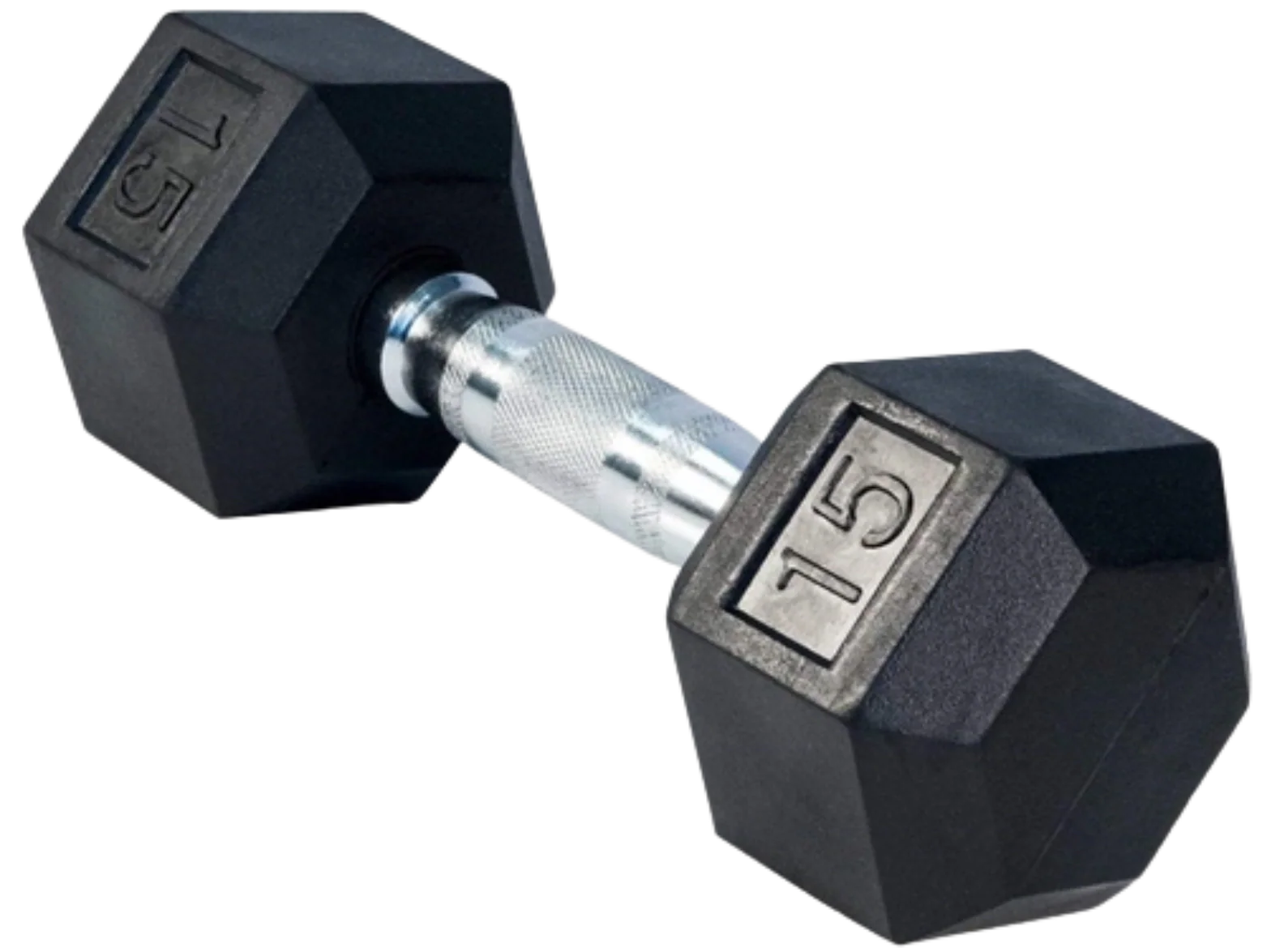 French Fitness Rubber Coated Hex Dumbbells (New) - Image 8
