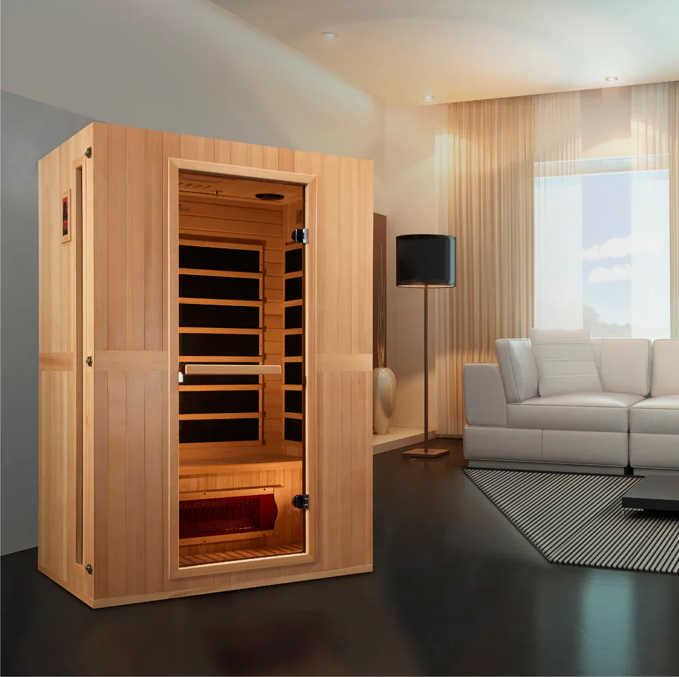 GoldenDesign MX-LS2-01 Maxxus "Serenity" Dual Tech 2 Person Low EMF FAR IR Sauna (New) - Image 4
