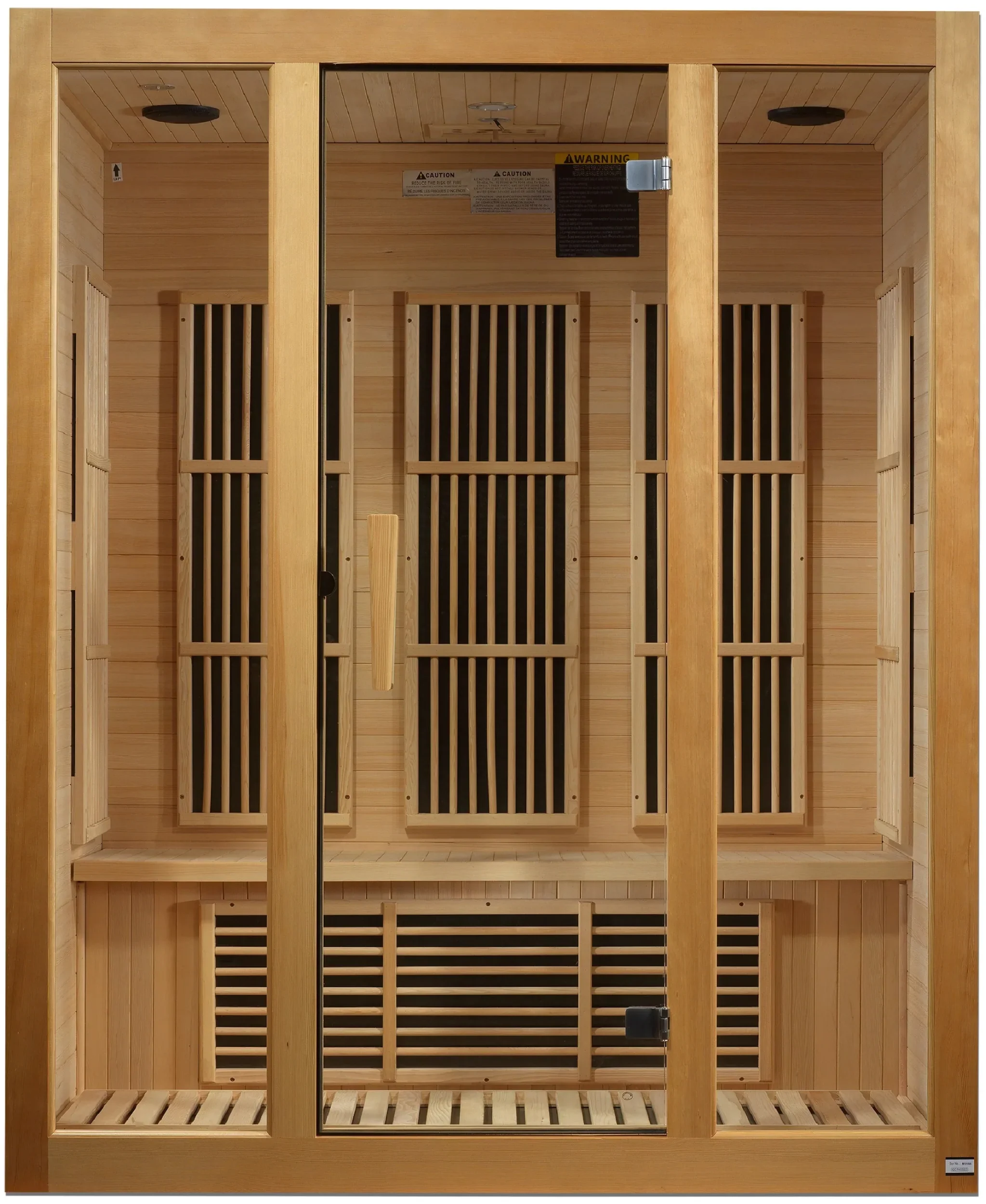 GoldenDesigns MX-J306-01-ZF Maxxus Bellevue 3 Person Near Zero EMF FAR Infrared Sauna (New) - Image 2
