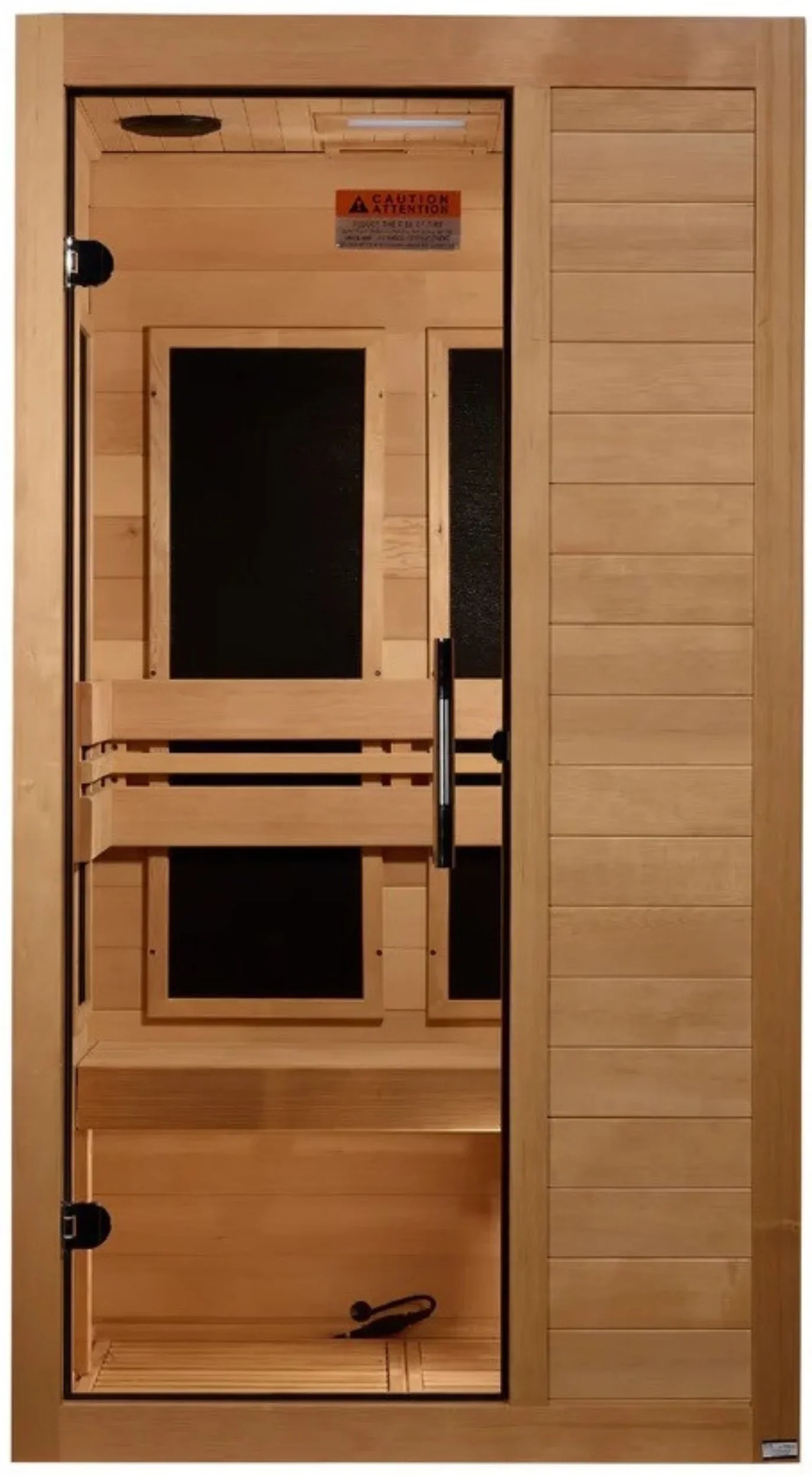 GoldenDesigns S-Line MX-S106-01 Maxxus Low EMF FAR Infrared Sauna Canadian Hemlock (New) - Image 2