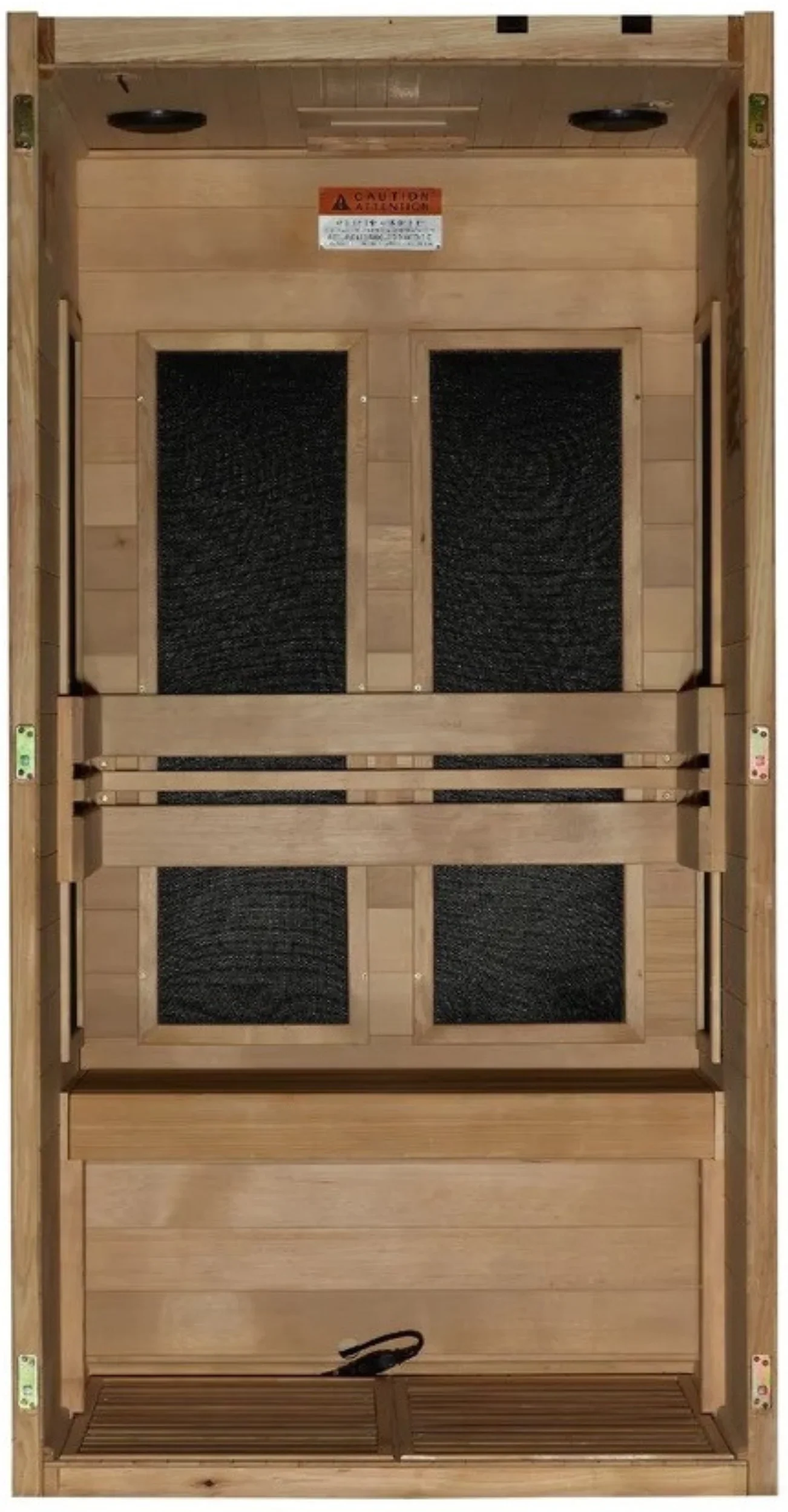 GoldenDesigns S-Line MX-S106-01 Maxxus Low EMF FAR Infrared Sauna Canadian Hemlock (New) - Image 4