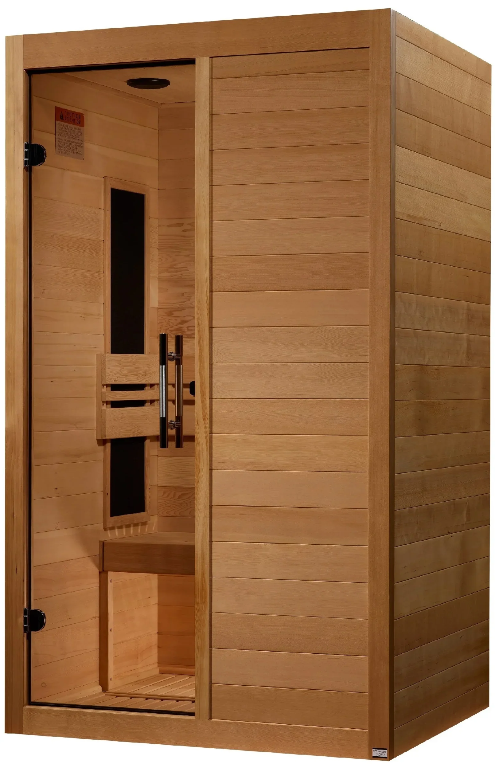 GoldenDesigns S-Line MX-S206-01 Maxxus Low EMF FAR Infrared Sauna Canadian Hemlock (New) - Image 3