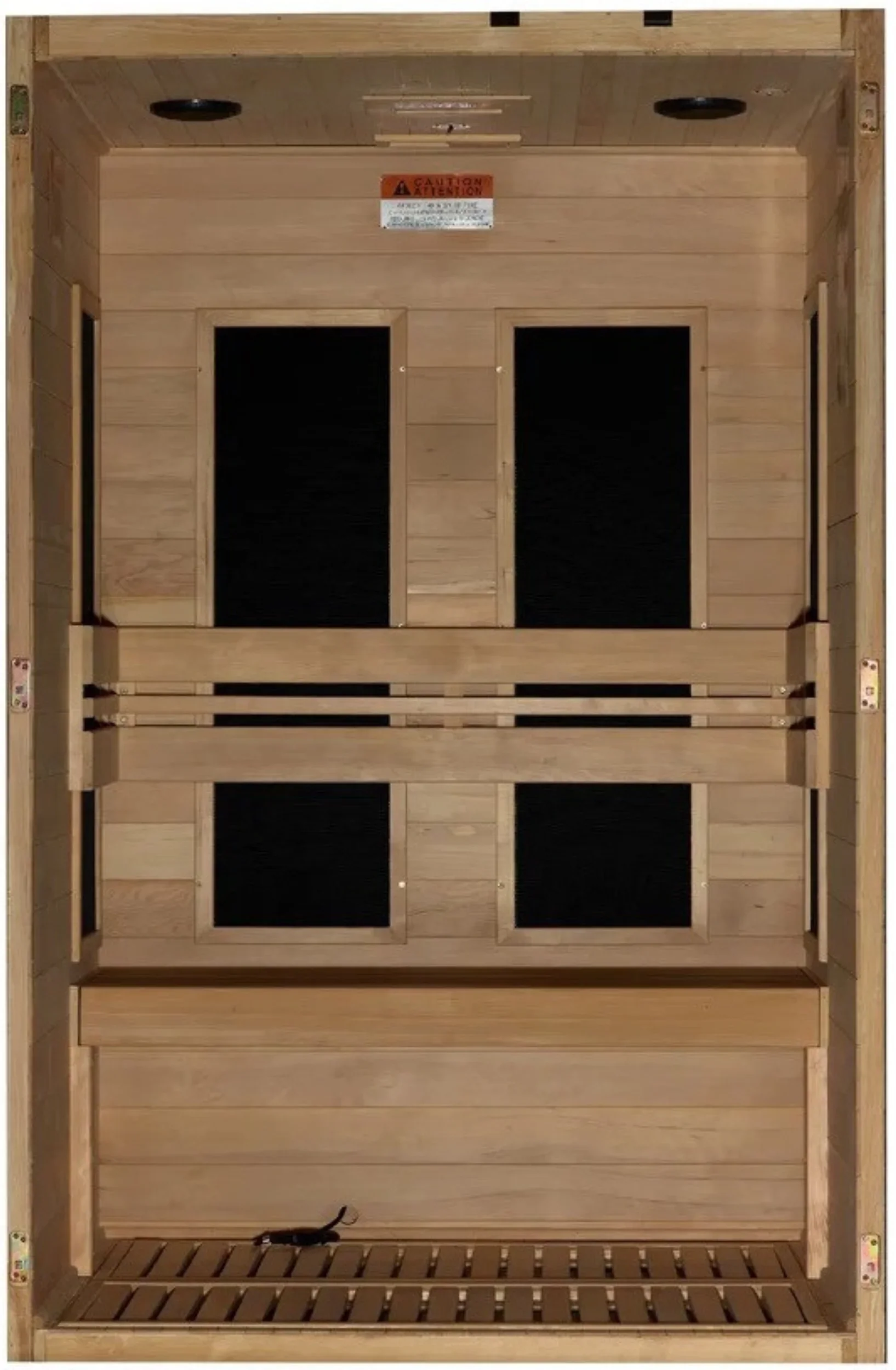 GoldenDesigns S-Line MX-S206-01 Maxxus Low EMF FAR Infrared Sauna Canadian Hemlock (New) - Image 4