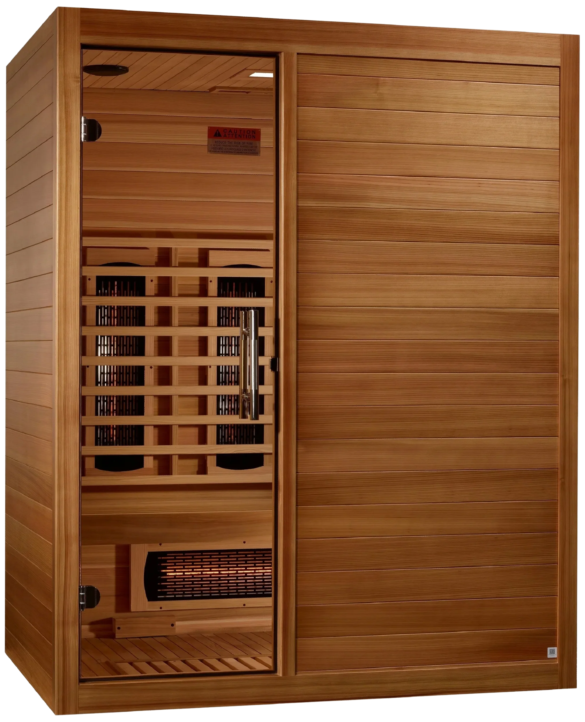 GoldenDesigns S-Line MX-S306-01-FS-PC Maxxus Full Spectrum Infrared Sauna - Pacific Cedar (New)