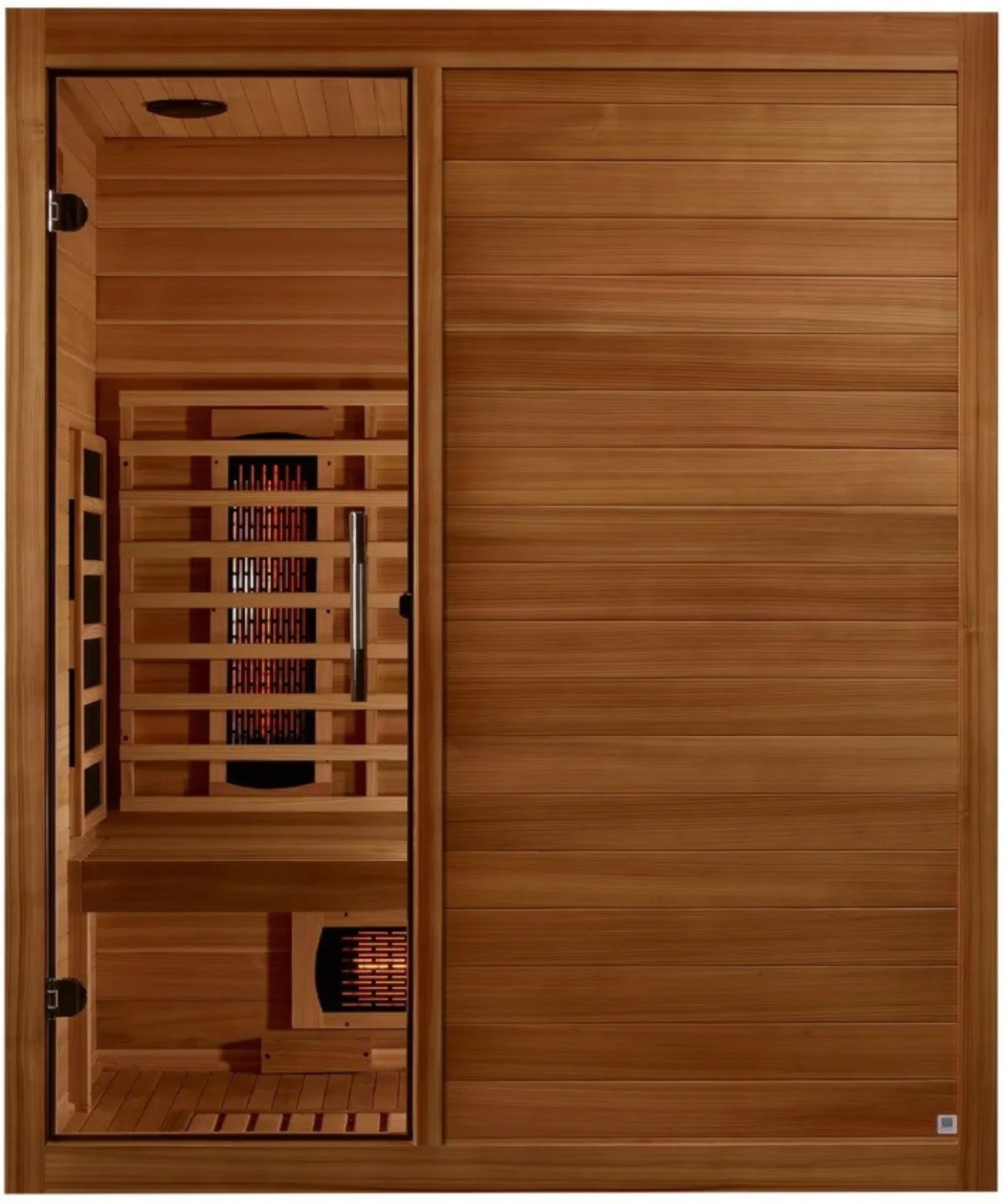 GoldenDesigns S-Line MX-S306-01-FS-PC Maxxus Full Spectrum Infrared Sauna - Pacific Cedar (New) - Image 2