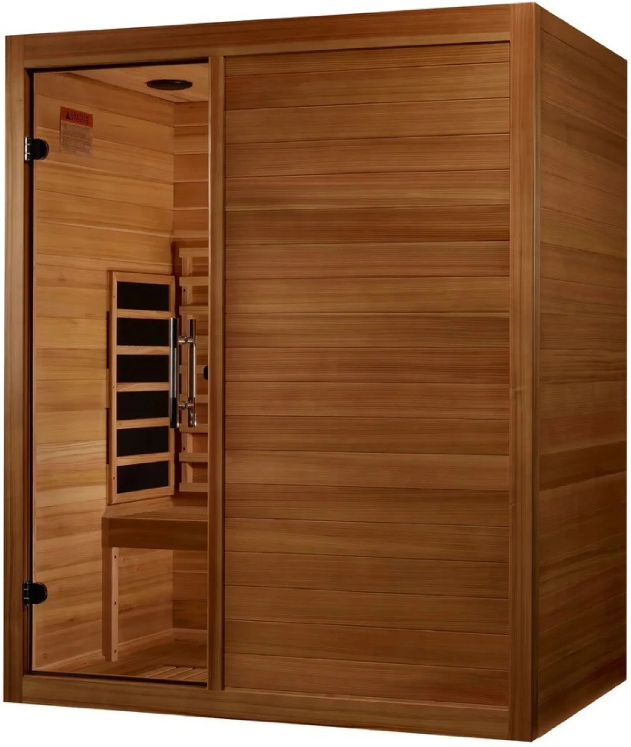 GoldenDesigns S-Line MX-S306-01-FS-PC Maxxus Full Spectrum Infrared Sauna - Pacific Cedar (New) - Image 3