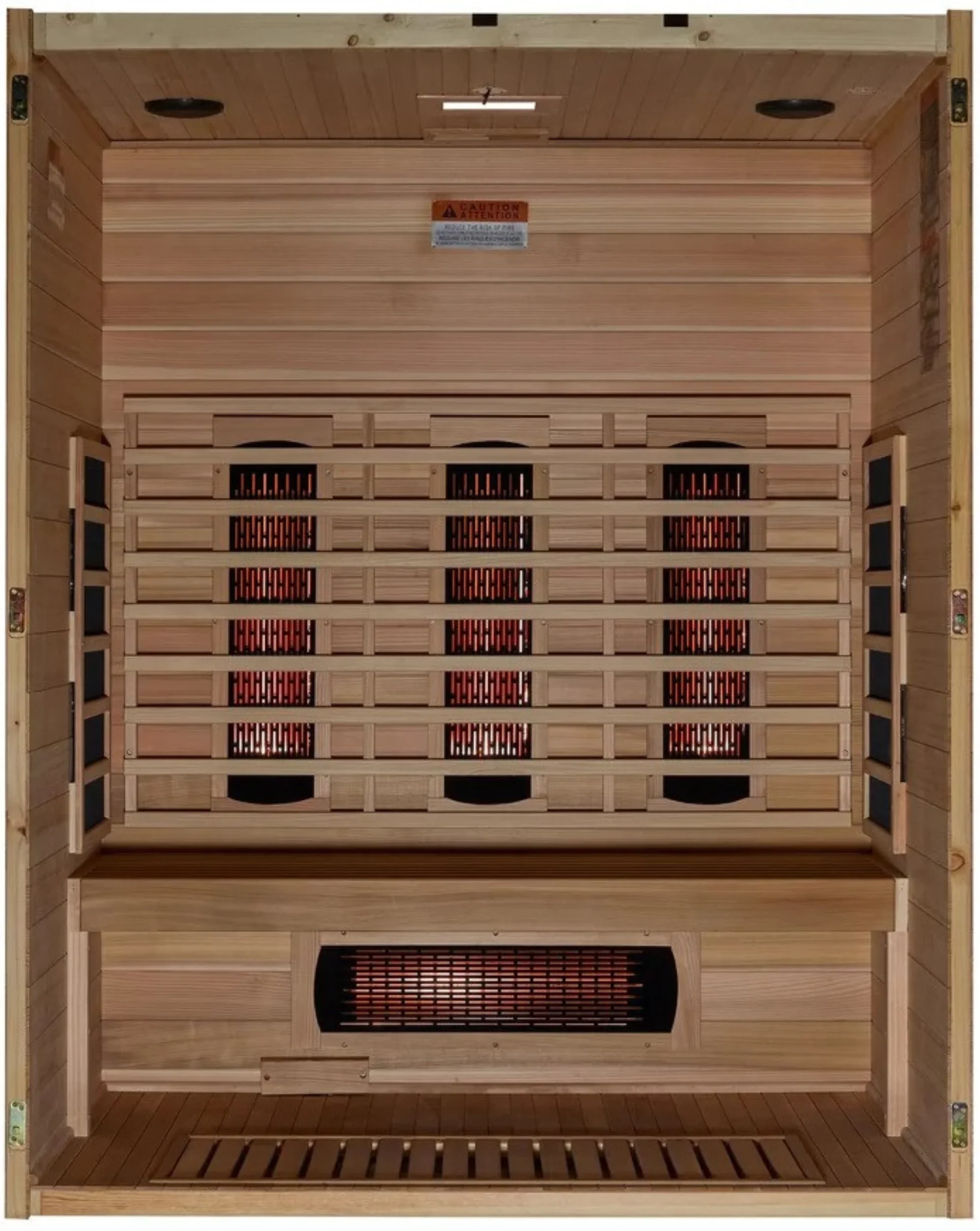 GoldenDesigns S-Line MX-S306-01-FS-PC Maxxus Full Spectrum Infrared Sauna - Pacific Cedar (New) - Image 4